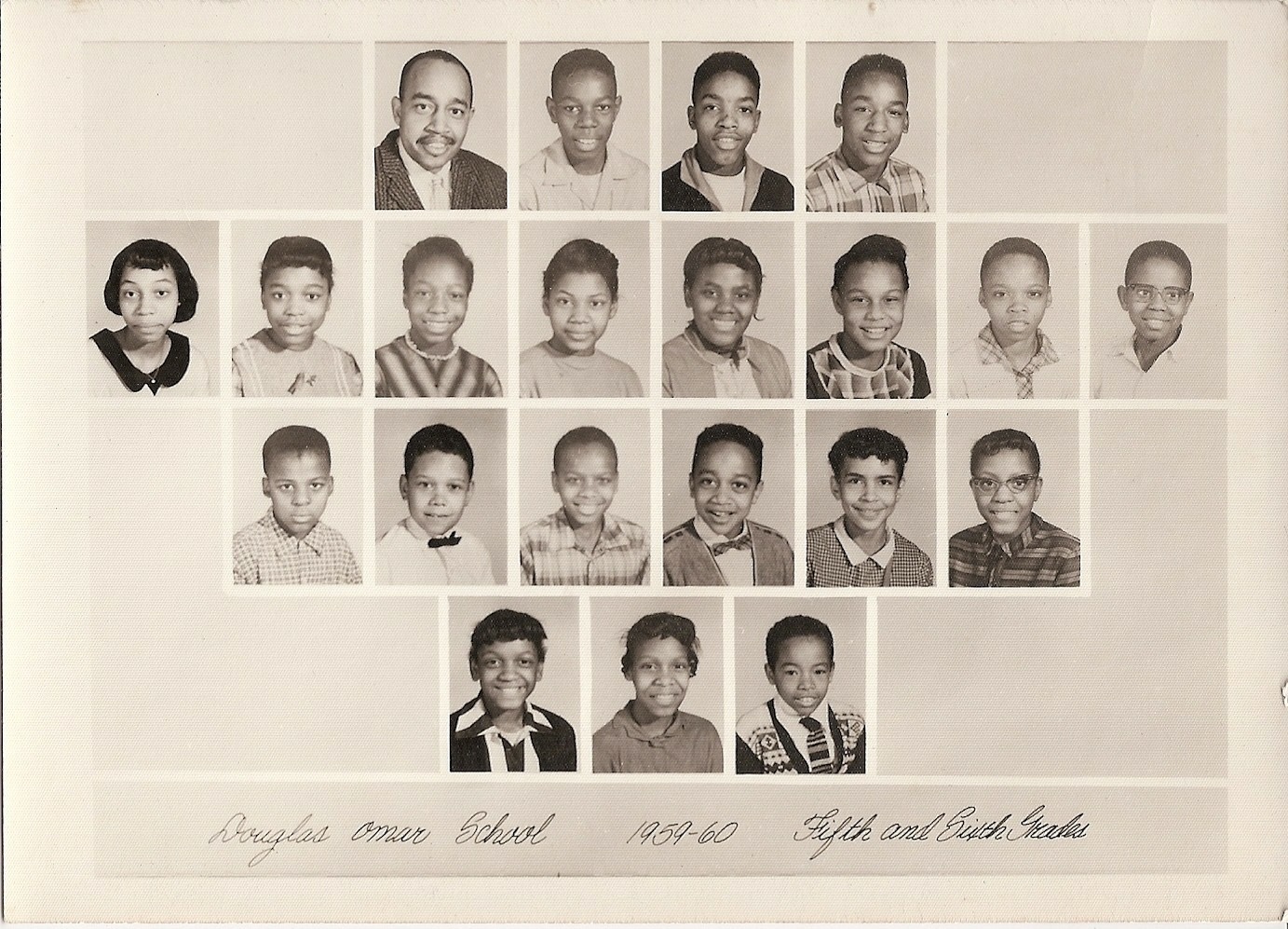 Omar Douglass School Year book 1959-1960.
Retrieved from "Omar Memories" Facebook page, retrieved June 25, 2015.