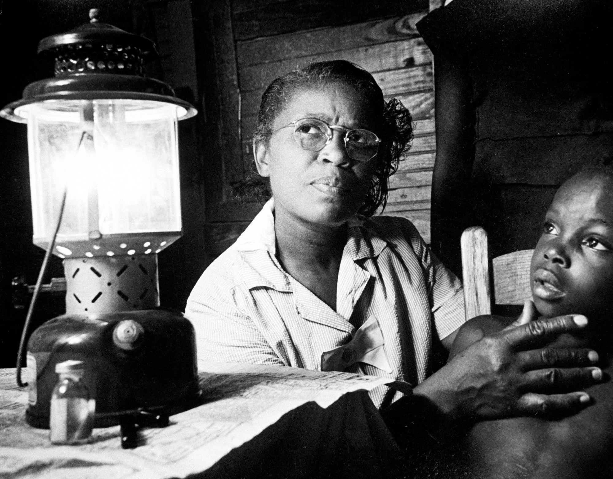 A picture of Maude Callen taken by W. Eugene Smith in the Life article.