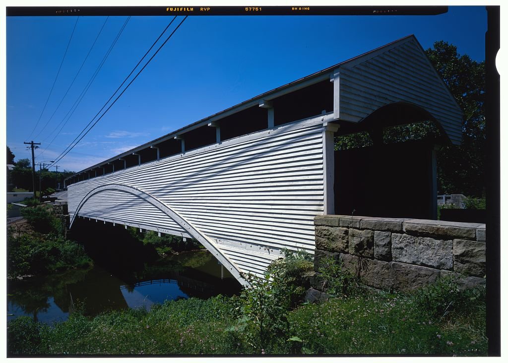 The Barrackville Bridge was previously painted white before later being changed to red