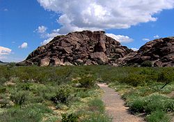 "Hueco-tanks-east-mtn-tx1" by Brian Stansberry - Own work. Licensed under CC BY 3.0 via Wikimedia Commons - https://commons.wikimedia.org/wiki/File:Hueco-tanks-east-mtn-tx1.jpg#/media/File:Hueco-tanks-east-mtn-tx1.jpg