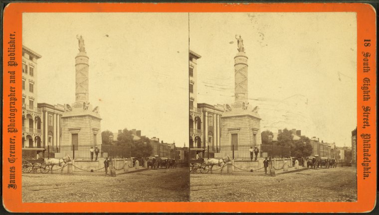 Baltimore Battle Monument, photographed by James Cremer (source: New York Public Library Digital Collections)