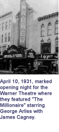 The Warner Theatre as it looked opening night, April 10, 1931