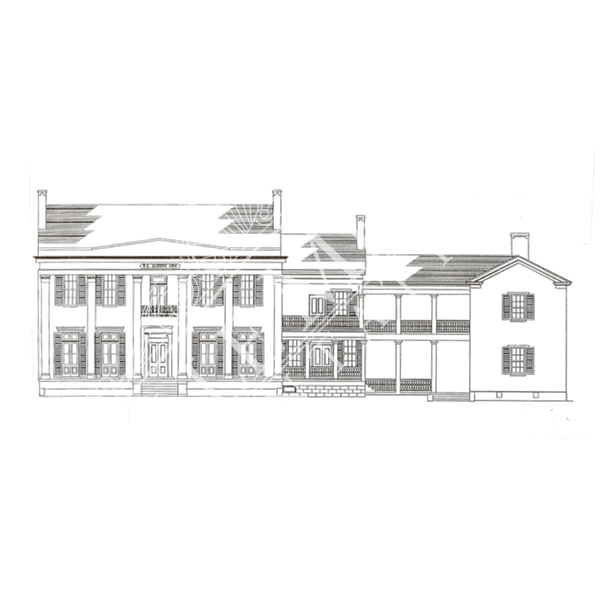 Drawings of the mansion after new changes were proposed. 