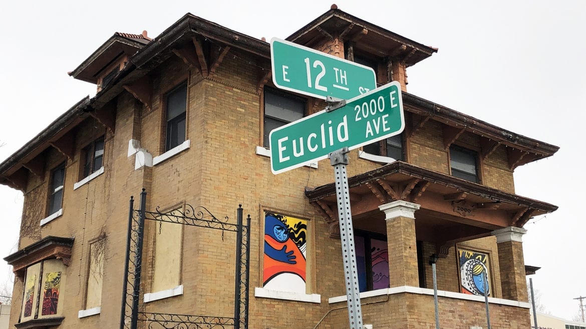 Murals by a local artist have been put around the house while plans to preserve the building are underway