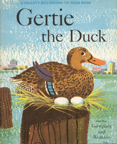 Front cover of Romano's and Georgiady's international bestselling children's book, "Gertie the Duck." 