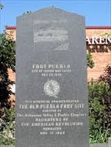 Marker commemorating the 1854 Fort Pueblo Massacre