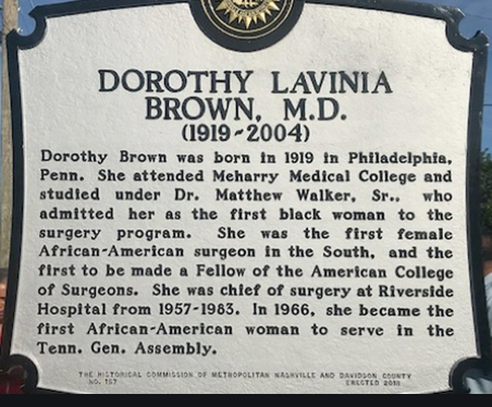 Dorothy Lavinia Brown Historical Marker