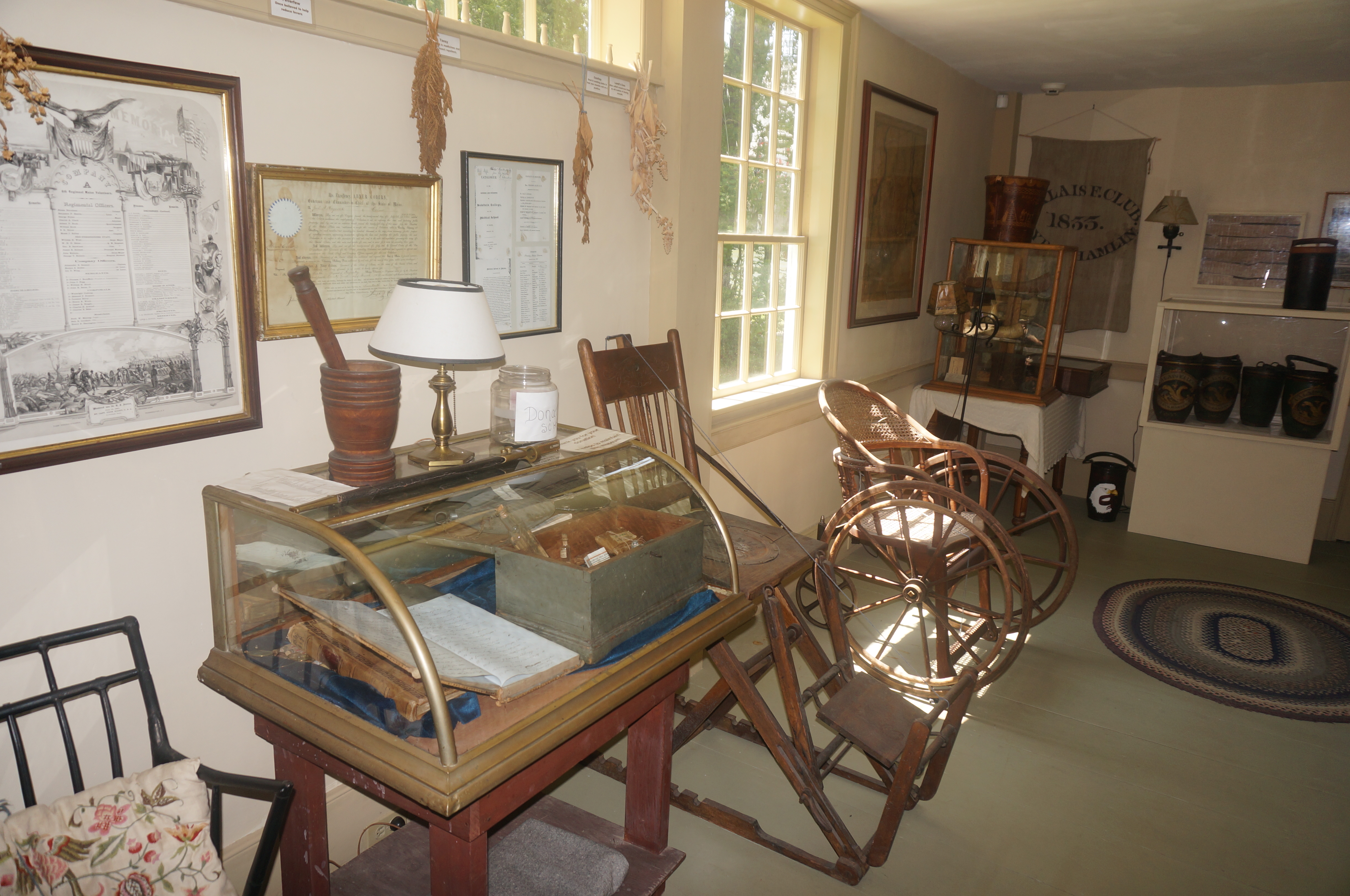 View inside the museum and some of the items Holmes used in his medical practice 