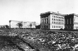 The two wings completed without the main building- March 1930.