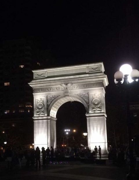 Arch at night