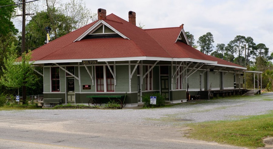 The former Louisville and Nashville Depot, now the West Florida Railroad Museum