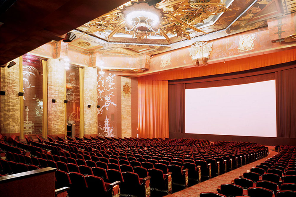 Inside the theater.