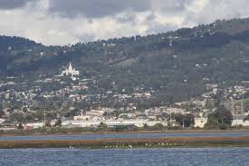 Shot of temple from across the bay