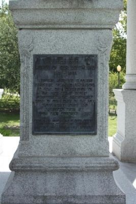 Plaque on the monument.