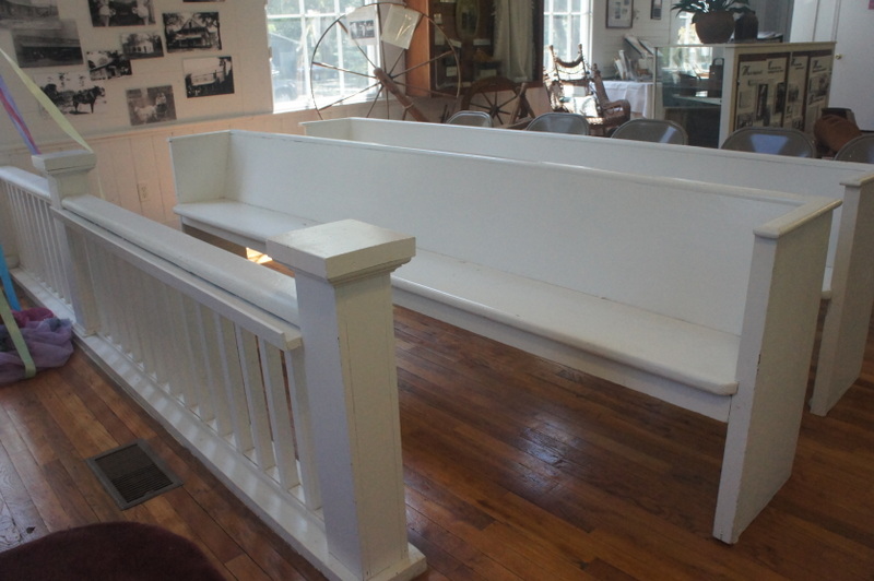Some of the original pews are still in the church