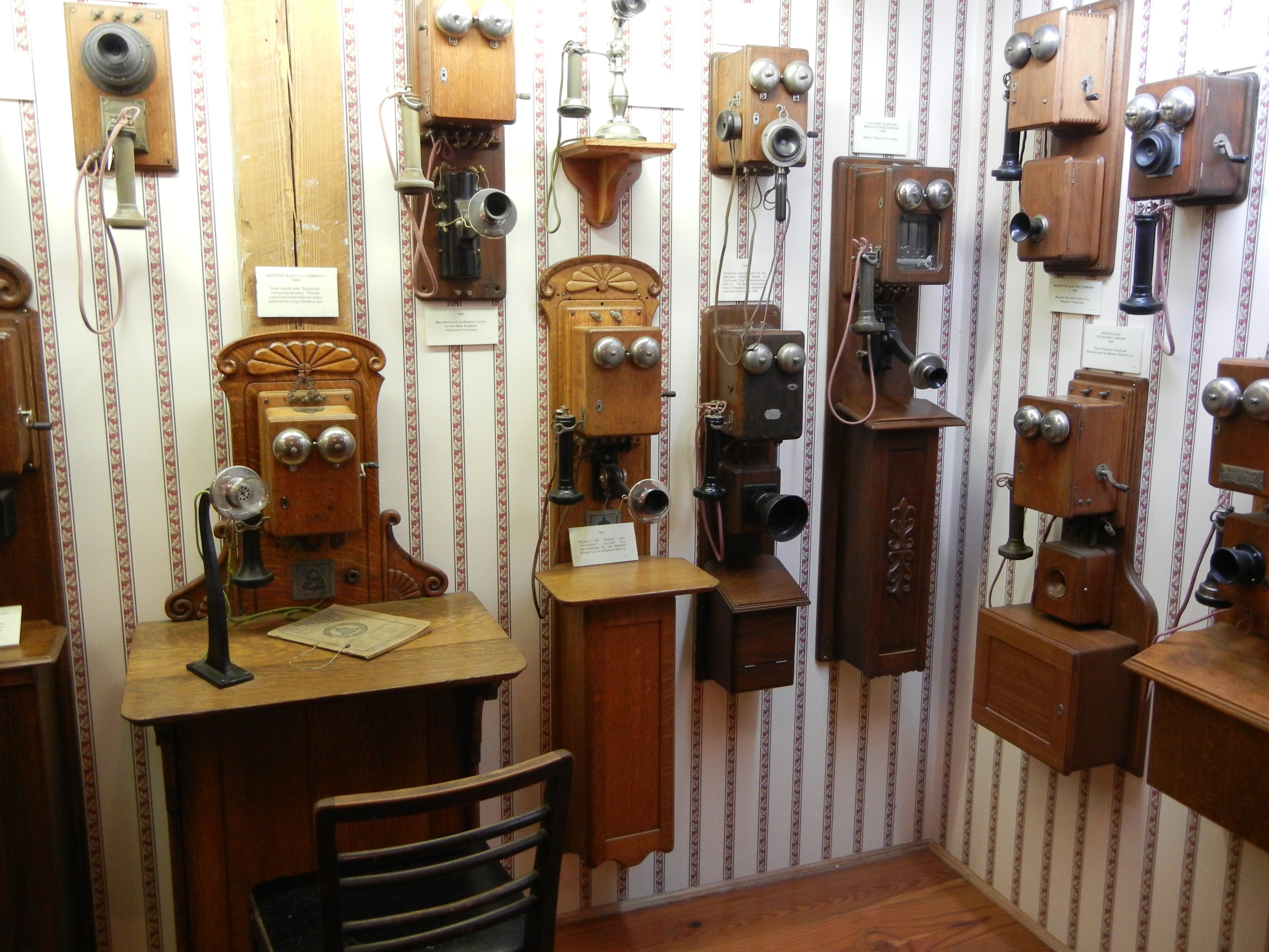 Some of the phones on display