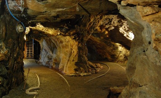 View down in the mine