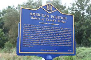Battle of Cooch's Bridge Marker