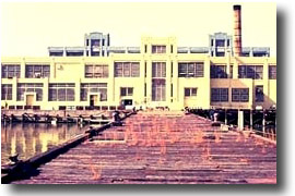 The former NTS main building in the 1960s (image from the Torpedo Factory Art Center)