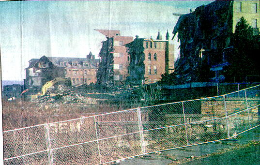 mage of the demolition of the old hospital in North Wheeling in 1997