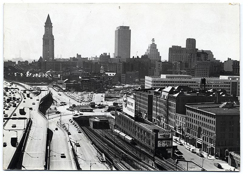 Boston's Raised Central Artery Highway - The John F. Fitzgerald Expressway - 1960