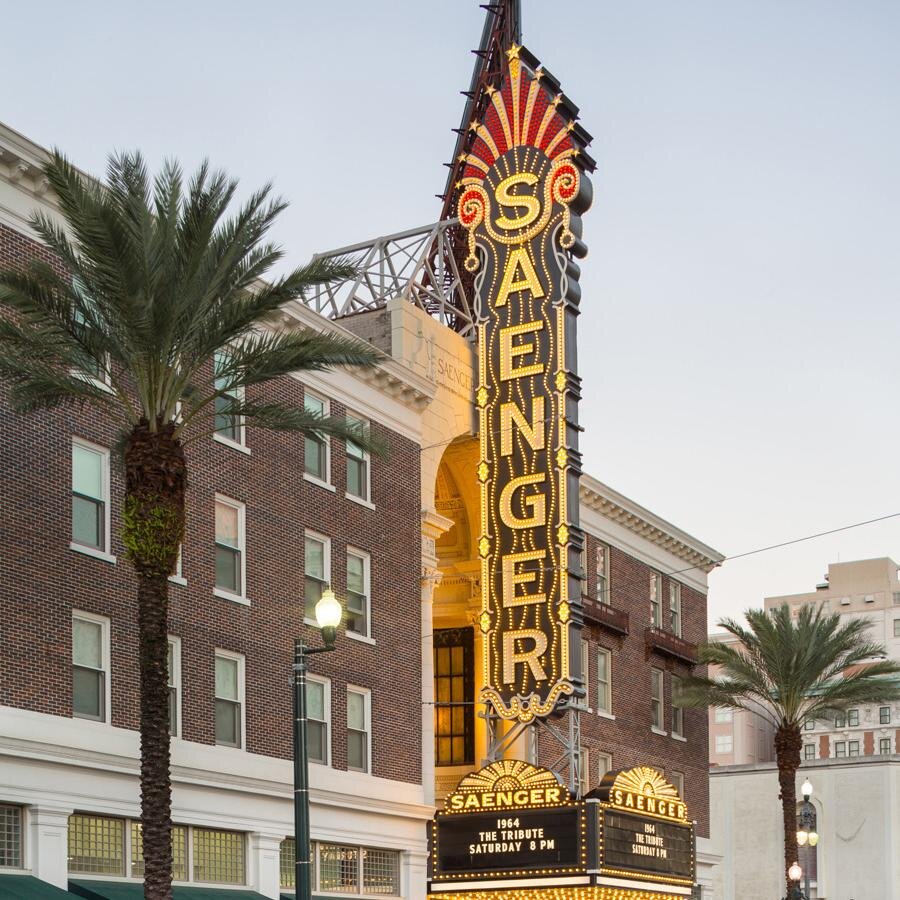 The theater's new marquee is a faithful recreation of the marquee that appeared on the building's facade shortly after it opened. 
