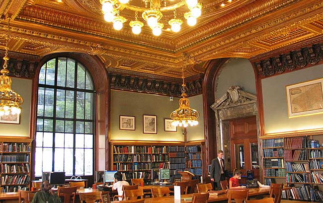 The Map Division Room of the New York Public Library (Image from GK tramrunner229/Wikimedia Commons)