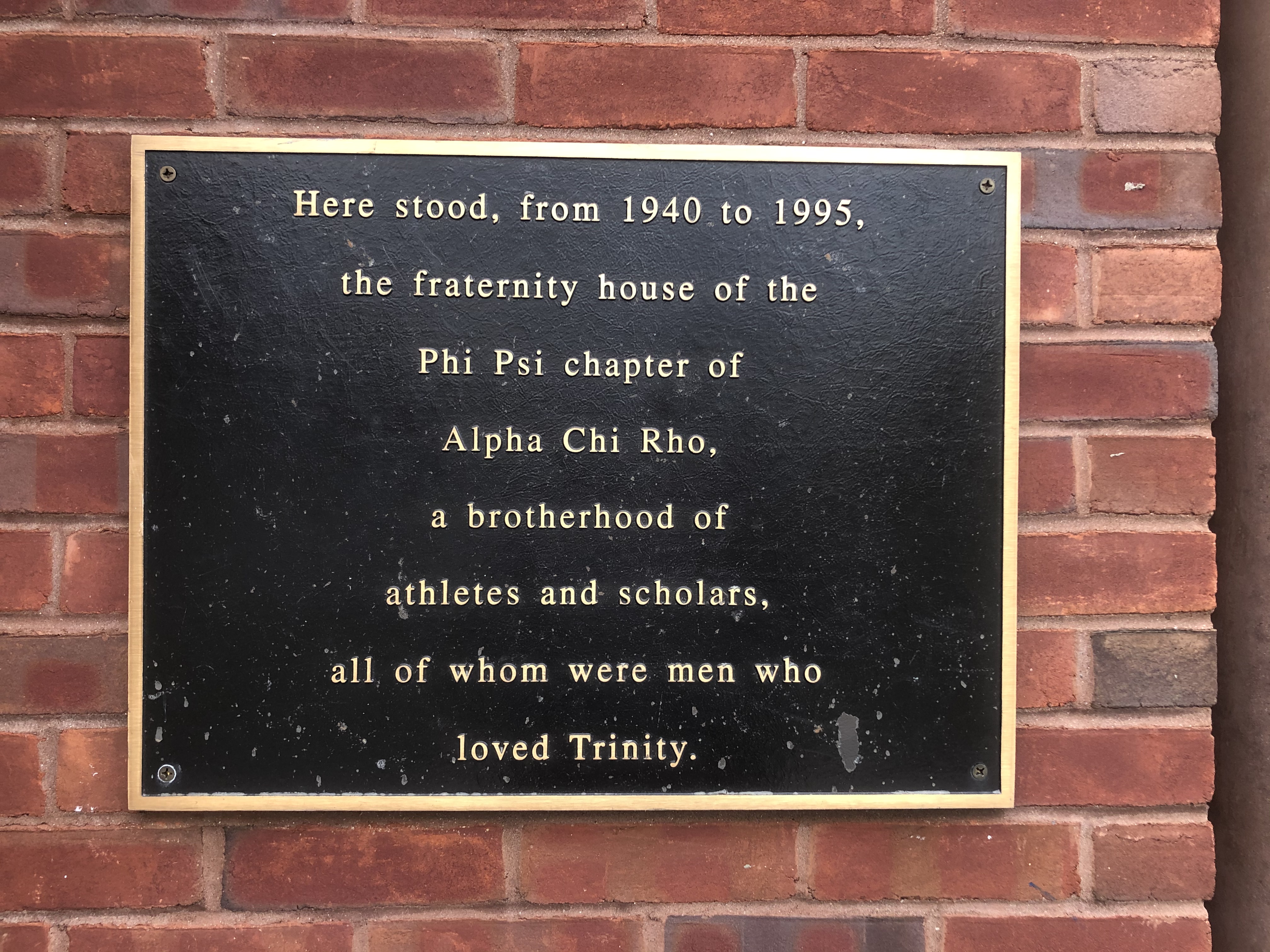 Alpha Chi Rho Plaque