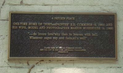 4 Patchin Place Historic Marker (image from Historic Markers Database)