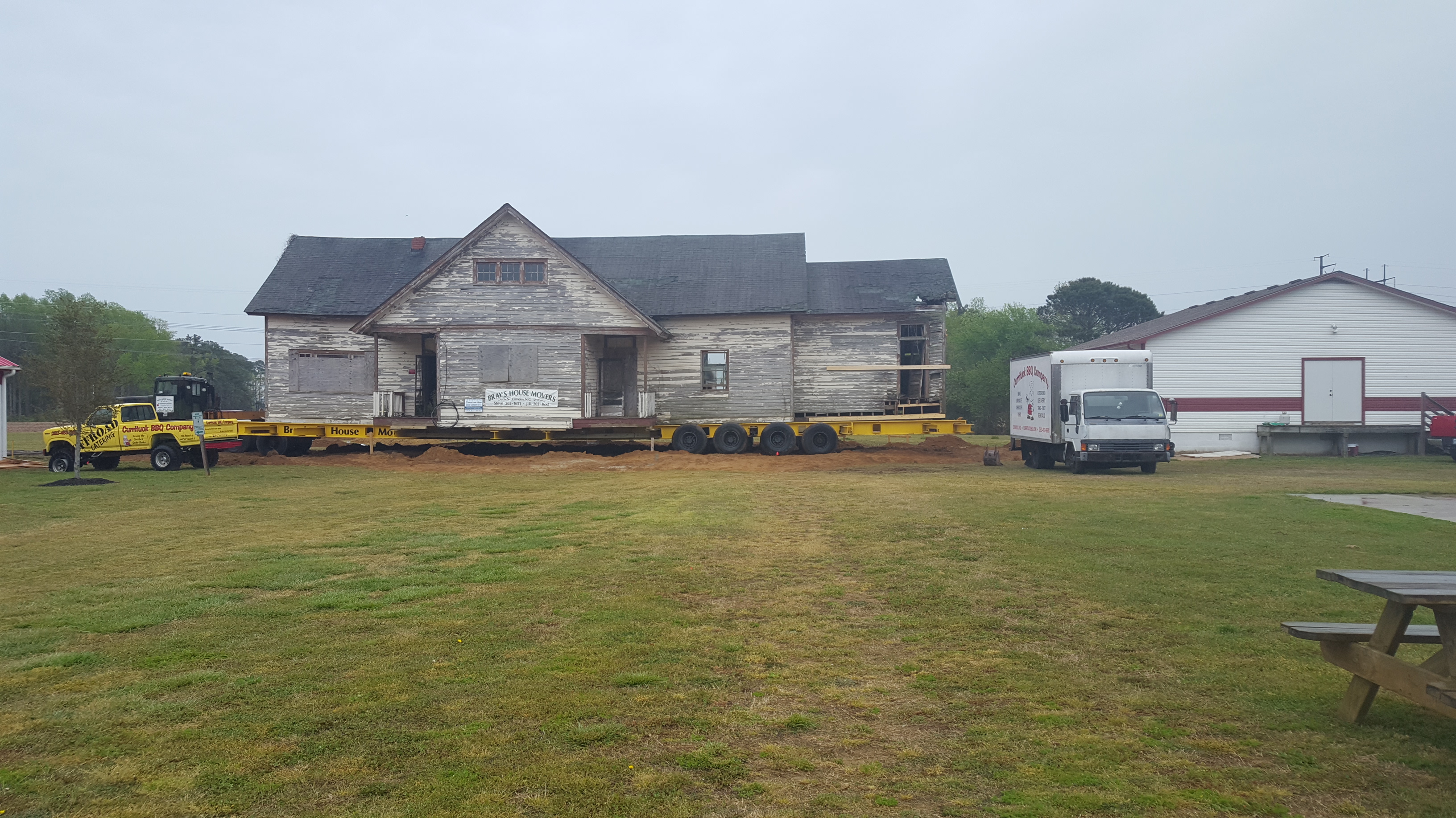 The Rosenwald School house sits perfectly today in its new location next to Currituck BBQ Restaurant. The school will be restored back to its original glory and will be a African-American History Museum as well as a Old Country Store.