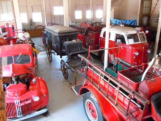 Several of the trucks on display