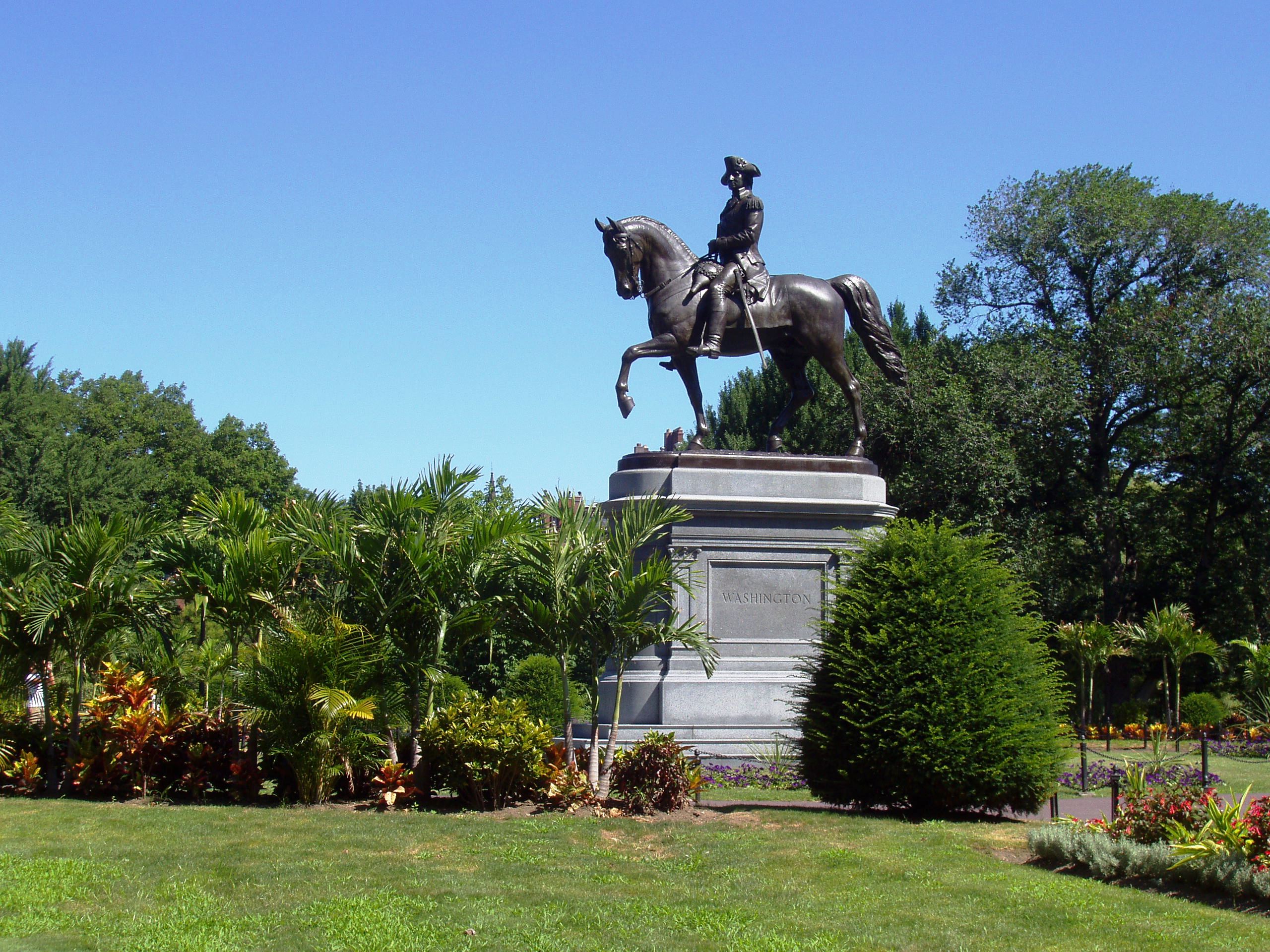 George Washington statue in Boston Public Garden (image from Wikimedia)