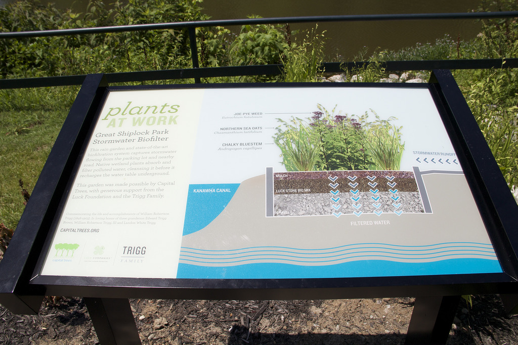 An informational sign within the park.
