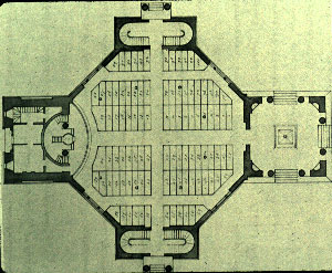 Robert Mills concept for the church's interior (1812). Courtesy of the University of Vermont (UVM)