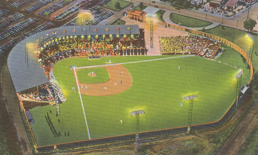 A historic postcard of the stadium circa 1960.