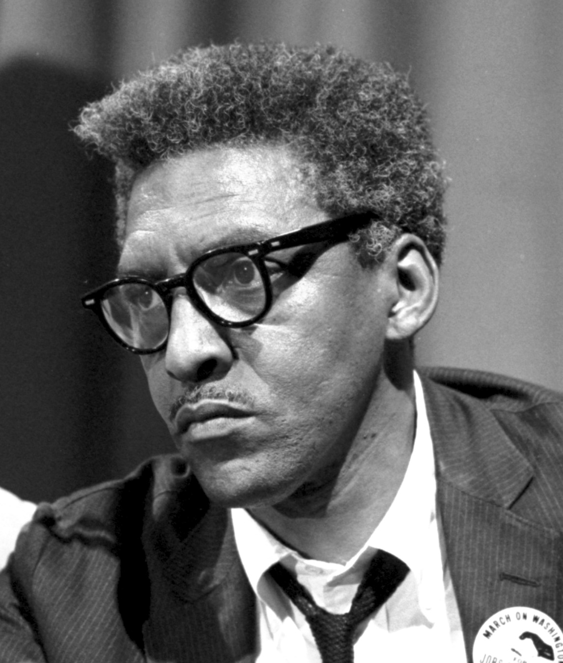 Bayard Rustin. American leader in social movements for nonviolence, gay rights, socialism and civil rights.