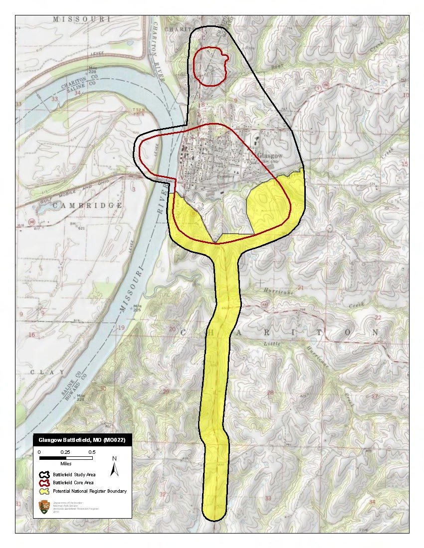 National Park Service map of the battlefield.