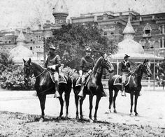 Rough Riders at the hotel, where they encamped, before heading off to Cuba during the Spanish-American War
