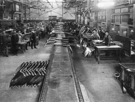 The assembly line at Highland Park