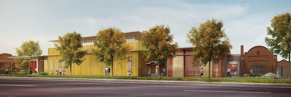 Rendering of the new museum facility currently under construction. The original studio will be moved intact to the new location (image from the Kirkland Museum)
