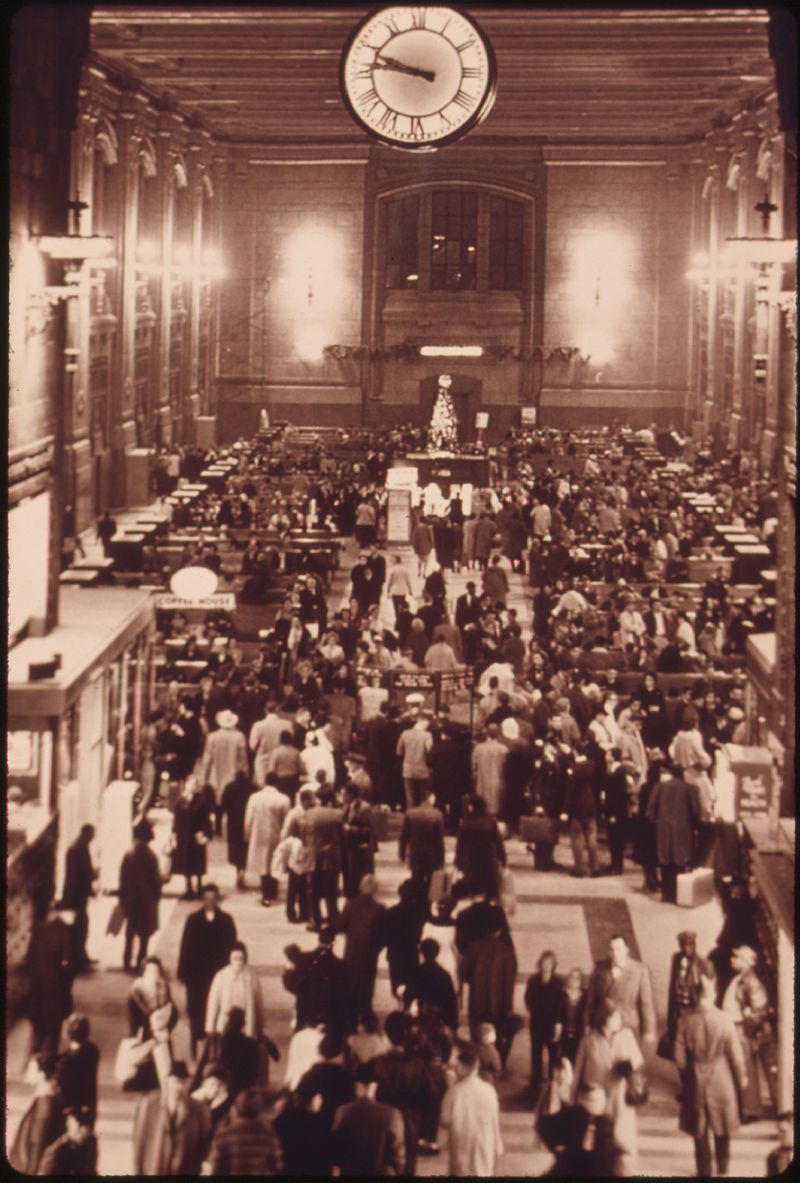 Typical crowd in the 1940s