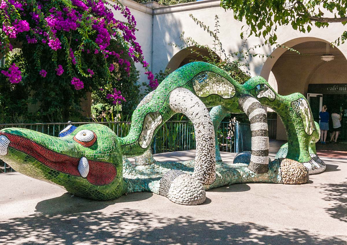 Outdoor artwork in the museum's courtyard