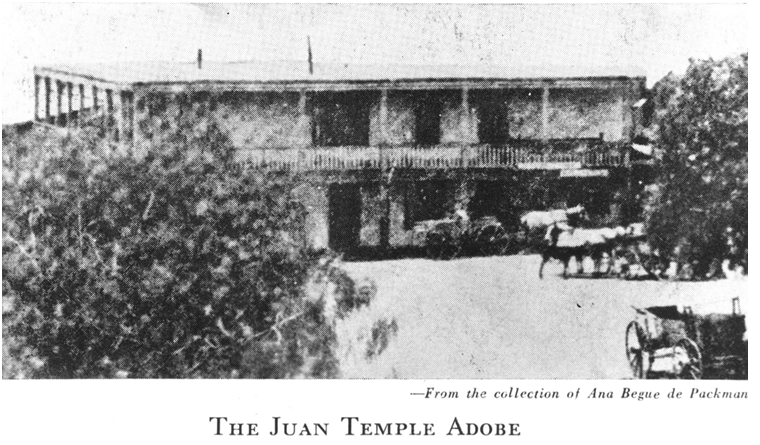 Temple's Adobe from newspaper