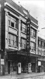 Undated historic photo of the Attucks Theatre, likely taken in the 1930s.