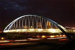 Edna M. Griffin Memorial Bridge, located near E. Sixth Street in Des Moines, was officially dedicated May 10, 2004.