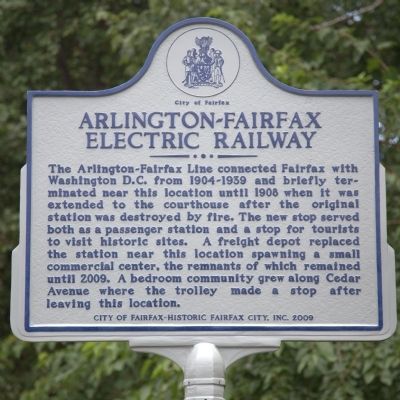 This historic marker demonstrates the long history of rail commuting in northern Virginia. 