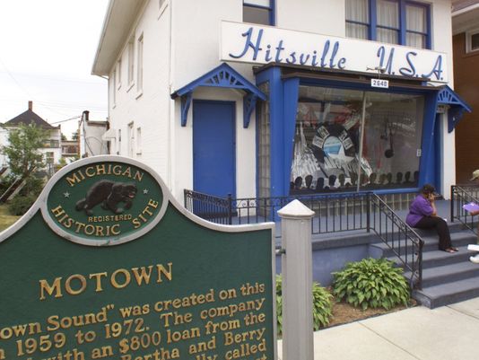 Outside the Motown Museum