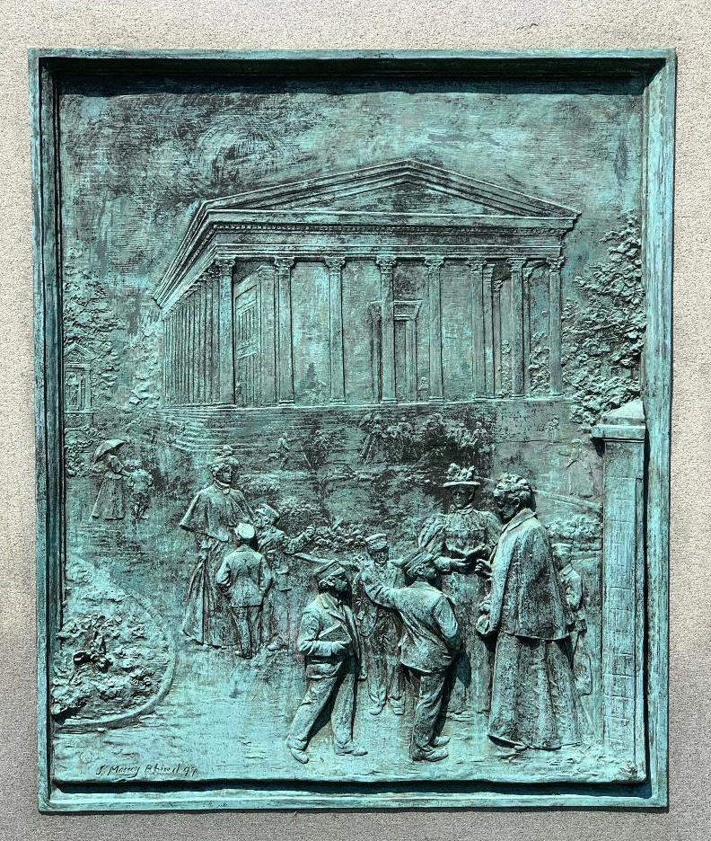 Philanthropy bas relief