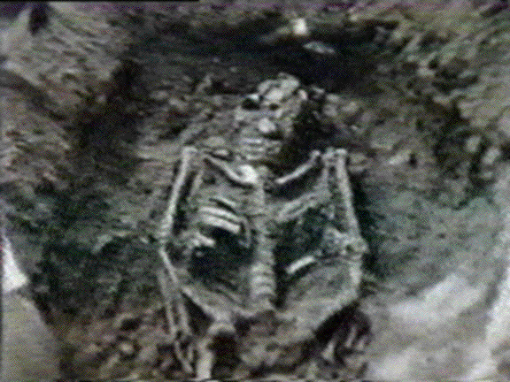 One of the burials from the excavation.