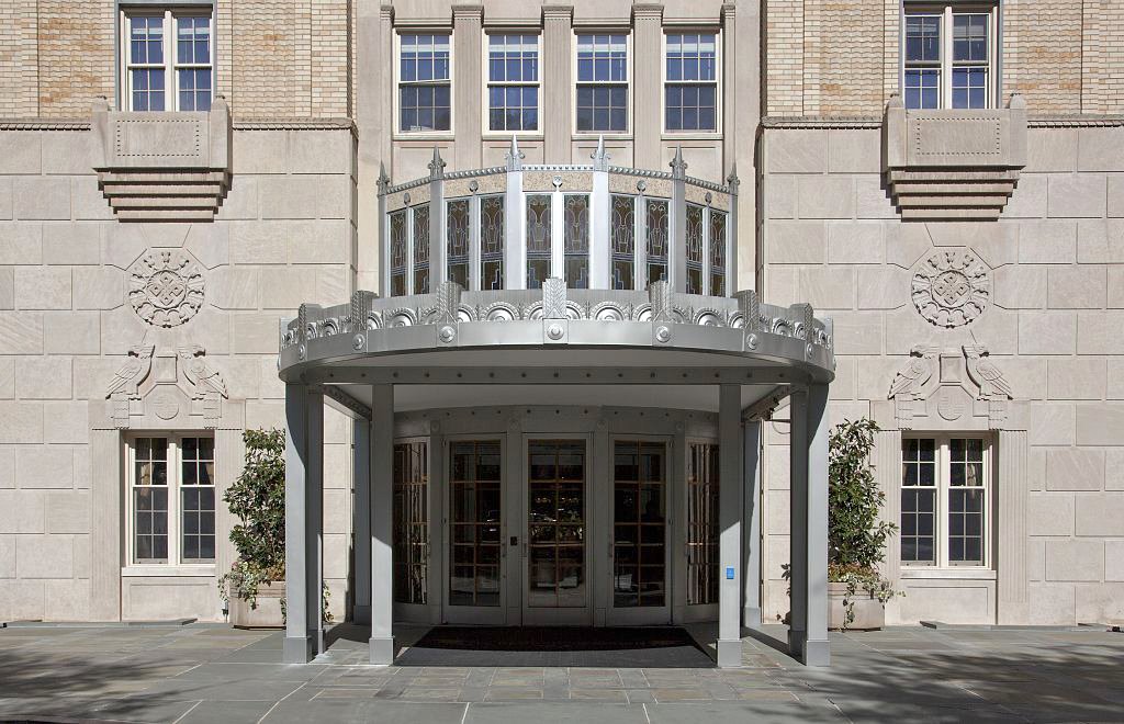 The Kennedy-Warren is often called the "Old Lady" of Washington, D.C., for its classy art deco features, such as the aluminum entryway. Photo by Carol M. Highsmith, Library of Congress. 